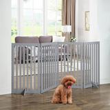 Archie & Oscar™ Huxley Free Standing Pet Gate w/ a Pair of Support Feet (a more stylish option) in Gray/White | 36 H x 80 W x 0.71 D in | Wayfair