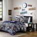 Redwood Rover Abbeyville Reversible Camouflage Quilt Set Microfiber/Cotton in Blue | Full/Queen Quilt + 2 Shams + 1 Throw Pillow | Wayfair