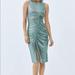 Zara Dresses | Bnwt Zara Mermaid Sequin Sleeveless Dress W Slit | Color: Green | Size: S