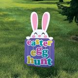 The Holiday Aisle® Katharyn Easter Egg Hunt Yard Sign - Party Decor - 1 Piece Plastic | 0.2 H x 16.8 W x 29.4 D in | Wayfair