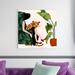 Willa Arlo™ Interiors Woman & Cheetah - Wrapped Canvas Painting Canvas, Solid Wood in Green | 20 H x 30 W x 1.25 D in | Wayfair