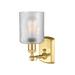 Willa Arlo™ Interiors Leilani 1-Light Dimmable Armed Sconce Glass in Yellow | 14 H x 5 W x 6.75 D in | Wayfair 22BE15850006468A940F0D0BD4A190AC