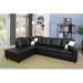 Black Sectional - Zipcode Design™ Chaidez 103.5" Wide Faux Leather Sofa & Chaise Faux Leather | 35 H x 103.5 W x 74.5 D in | Wayfair