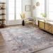 Balindong 6'7" x 9' Traditional Updated Traditional Farmhouse Beige/Cream/Denim/Red Washable Area Rug - Hauteloom