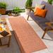 Seend 5'1" x 7' Traditional Burnt Orange Outdoor Area Rug - Hauteloom