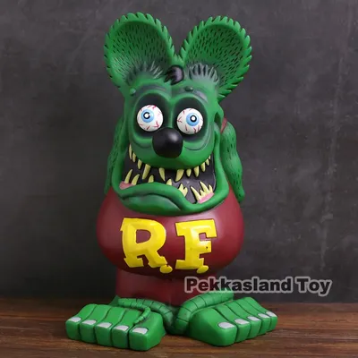 Statue du Rat Fink en PVC de 32cm de haut jouet modèle à collectionner