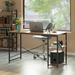 Inbox Zero South Hadley Desk Wood/Metal in Brown | 29 H x 47 W x 23.5 D in | Wayfair C8CD8615A5EA47379860F19401F1E36A