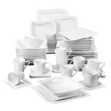 Latitude Run® Elvira 60 Piece Dinnerware Set, Service for 12 Porcelain/Ceramic in White | Wayfair 441C8210A3E743779FC8EE9F95981B0D