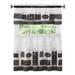 Wide Width Modern Farmhouse Tier and Valance Window Curtain Set by Achim Home Décor in Black (Size 58" W 36" L)
