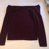American Eagle Outfitters Sweaters | American Eagle Off The Shoulder Top | Color: Purple/Red | Size: M