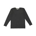 LAT 6918 Men's Fine Jersey Long-Sleeve T-Shirt in Vintage Smoke/Nat size Small | Ringspun Cotton LA6918