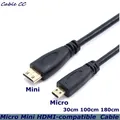 Câble compatible Micro HDMI vers Mini HDMI pour budgétaire GoPro Sony compatible public vers