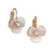 Kate Spade Jewelry | Kate Spade Disco Pansy Leverback Earrings | Color: Cream/Gold | Size: Os