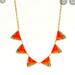 J. Crew Jewelry | J Crew Enamel Crystal Necklace | Color: Gold/Orange | Size: Os