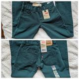 Levi's Bottoms | Levis 513 Slim Straight Boy's Jeans L 8 Nwt | Color: Green | Size: 8b
