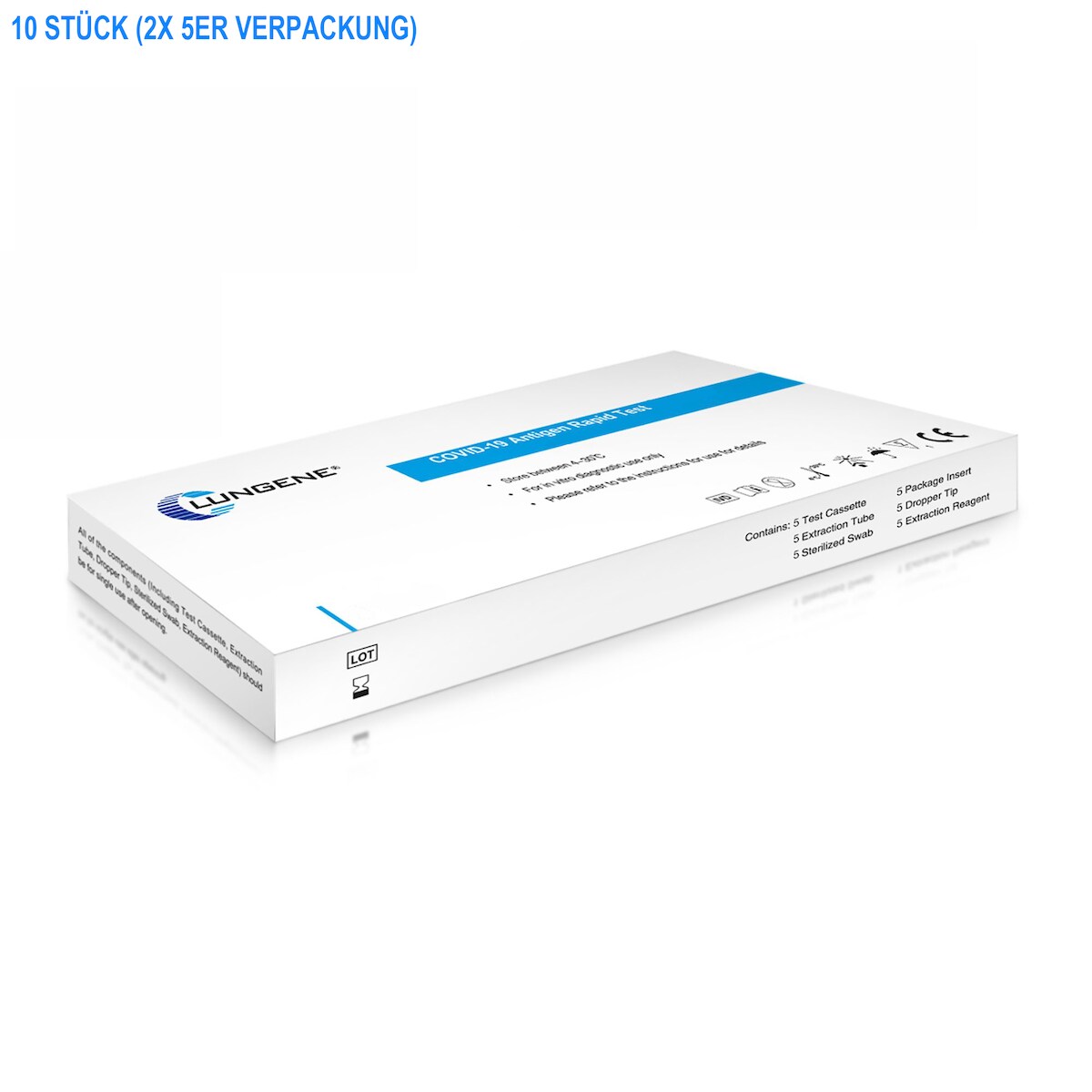 10er CLUNGENE Covid-19 Antigen Schnelltest / Laientest für die Eigenanwendung (Einzelverpackt) Image