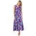 Plus Size Women's Sleeveless Crinkle A-Line Dress by Woman Within in Radiant Purple Floral (Size 4X)