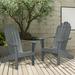 Rosecliff Heights Edaline Solid Wood Adirondack Chair Wood in Gray | 40.5 H x 27 W x 35 D in | Wayfair 0CD797EC722D4D788450D3A2AF91683D