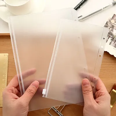 Sac de rangement en PVC Transparent sac de rangement pour carnet de Notes agenda de jour sac à