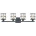 Quoizel Gibson 29 1/2" Wide Matte Black 4-Light Bath Light