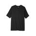 Men's Big & Tall Shrink-Less™ Lightweight Longer-Length V-neck T-shirt by KingSize in Black (Size 4XL)