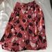 Zara Skirts | Floral Zara Midi Skirt | Color: Black/Pink | Size: Xs