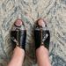 Anthropologie Shoes | Guilhermina - Snakeskin Accent Flat | Color: Black/Pink | Size: 7