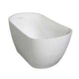 Kingston Brass Aqua Eden VRTSS513026WG Arcticstone 52" Slipper Solid Surface Freestanding Tub w/ Drain Solid Surface in White | Wayfair