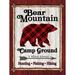 Millwood Pines Bear Mountain by Laurie Furnell - Graphic Art Print Paper, Rayon in Black/Red/White | 12" H x 9" W x 0.15" D | Wayfair