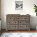 One Allium Way® Fredrico 7 Drawer Double Dresser Wood in Brown/Gray | 36 H x 54 W x 18 D in | Wayfair 1CF7A59C5DDF44C0BECD765DED3E65D0