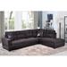 Brown Sectional - Andover Mills™ Burman 103.5" Wide Faux Leather Sofa & Chaise Upholstery/Microfiber/Microsuede | 35 H x 103.5 W x 74.5 D in | Wayfair