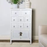 World Menagerie Rushmore 8 Drawer Apothecary Accent Chest Wood in White | 42 H x 25 W x 16 D in | Wayfair 4B2FD198F3E24B4A8F183FB95531F990
