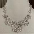 Kate Spade Jewelry | Kate Spade Crystal Lace Floral Necklace | Color: Silver | Size: Os