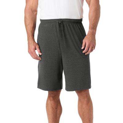 Men's Big & Tall Cotton Jersey Pajama Shorts by KingSize in Heather Charcoal (Size 3XL)