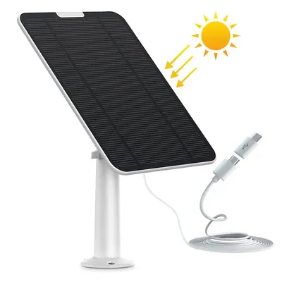 Chargeur de panneau solaire avec port Micro USB et Type-C adapté pour wald 5 00 cam 2C 2C Pro 2/2