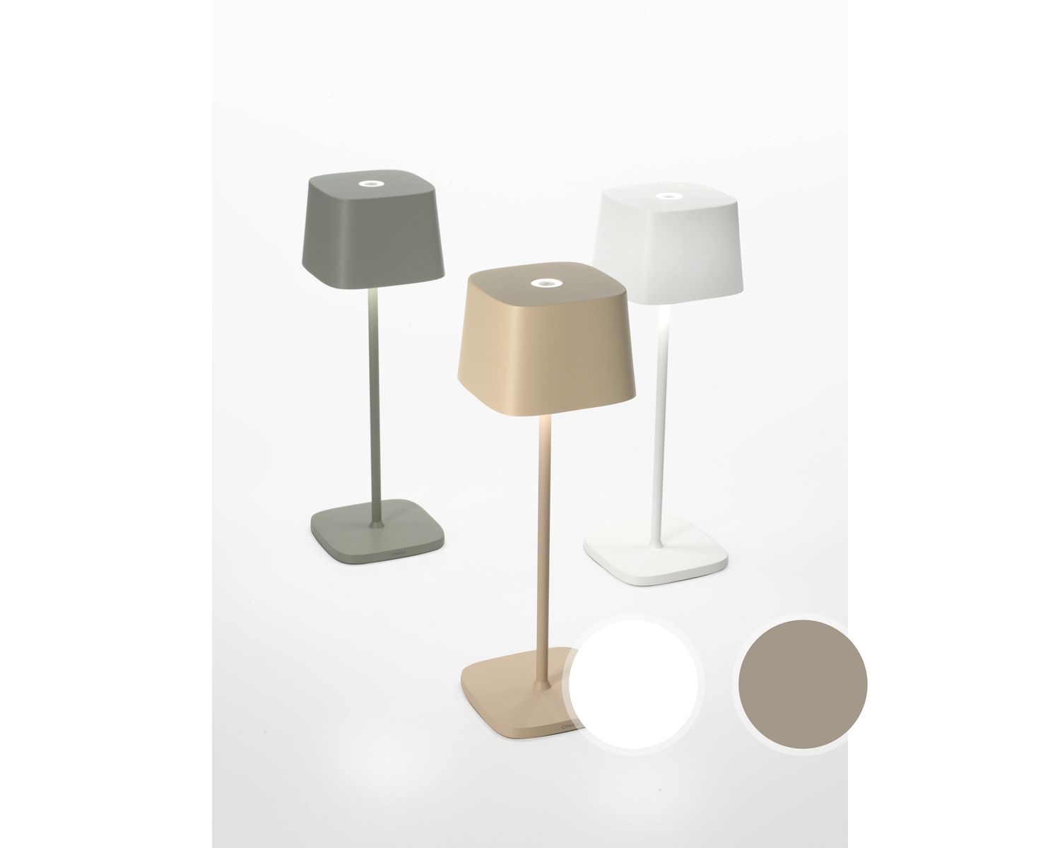 Zafferano »Ofelia Pro« LED-Tischleuchte dimmbar weiß