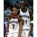 Kevin Garnett & Stephon Marbury Minnesota Timberwolves Unsigned Hardwood Classics Teammate Huddle Photograph