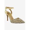 Women's Kamilo Pump by J. Renee in Beige Satin Rhinestone (Size 9 M)