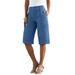 Plus Size Women's Complete Cotton Bermuda Short by Roaman's in Medium Wash (Size 18 W) Shorts