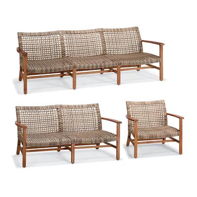 Isola Tailored Furniture Covers - Seating, 3 pc. Sofa, Loveseat & Lounge Chair Set, Gray - Frontgate