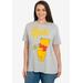 Plus Size Women's Winnie The Pooh Honey Bees Short Sleeve T-Shirt by Disney in Gray (Size 2X (18-20))