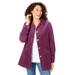 Plus Size Women's Pleat-Back Corduroy Jacket by Woman Within in Deep Claret (Size 3X)