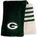 Green Bay Packers 60'' x 70'' Cable Knit Sherpa Stripe Plush Blanket