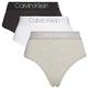 Calvin Klein Underwear High Waist Thong 3 Pack XS Black