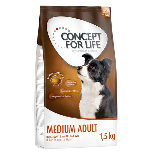 4x1,5kg Medium Adult Concept for Life Hundefutter trocken