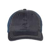Outdoor Cap HPD-610M Weathered Cotton Solid Mesh Back in Navy Blue
