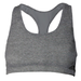 Soffe S1210VP Juniors Mid Impact Bra in Grey Heather size Small | Polyester/Spandex Blend