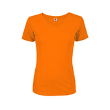 Delta 56535S Women's Dri 30/1's Performance Short Sleeve Top in Safety Orange size Small | Ringspun Cotton