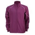 Soffe S1026YP Youth Game Time Warm Up Jacket in Maroon size Large | Polyester/Spandex Blend