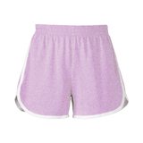 Soffe 5707G Girls Dolphin Short in Sweet Lilac Heather size Large | Cotton/Polyester Blend